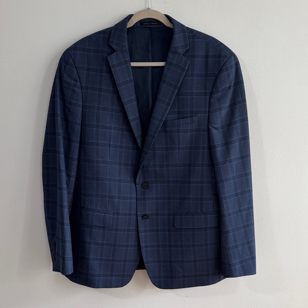Van Heusen Navy Checkered Blazer